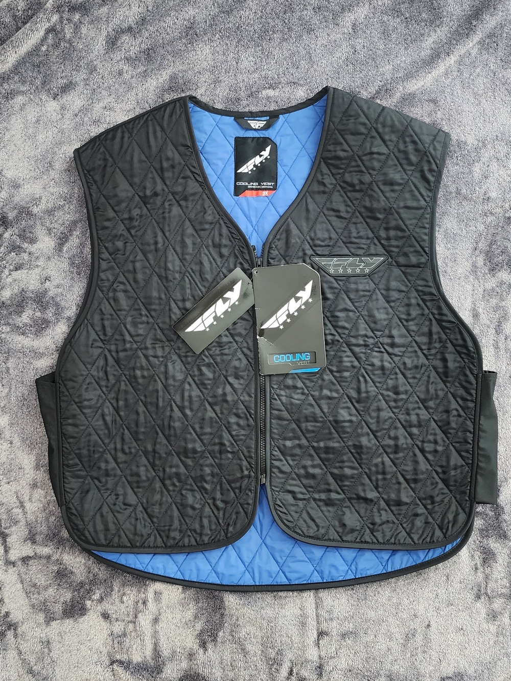 FLY Racing Cooling Vest Quilted Sport Racing Gear Black/Blue Size  3X New